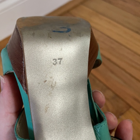 Teal Heels with zipper accent - Picture 8 of 8